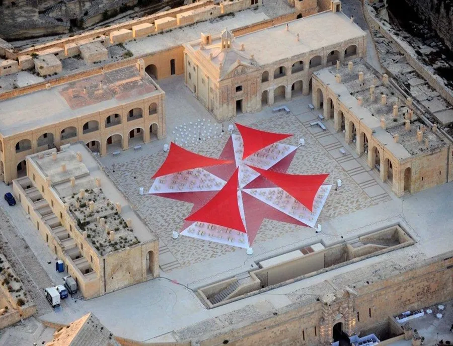 Four massive shade sails in Malta.webp width=900 height=688